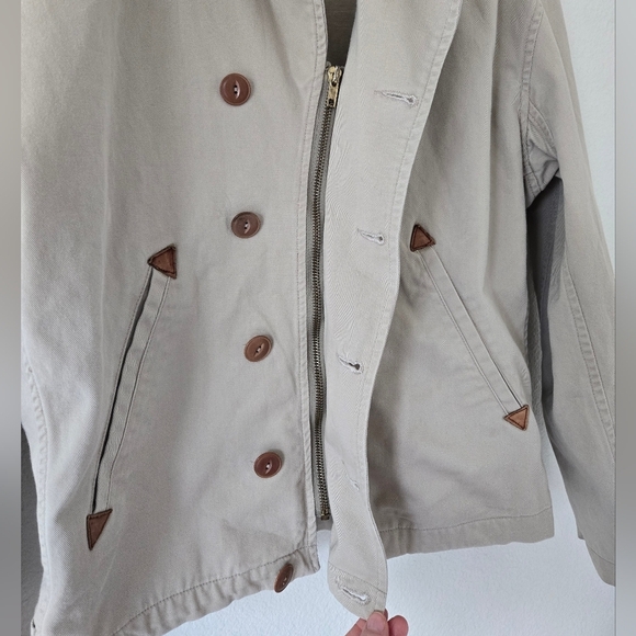 Ralph Lauren Blue Label Vintage Canvas Cotton Jacket Corduroy Collar size Small - Picture 10 of 16